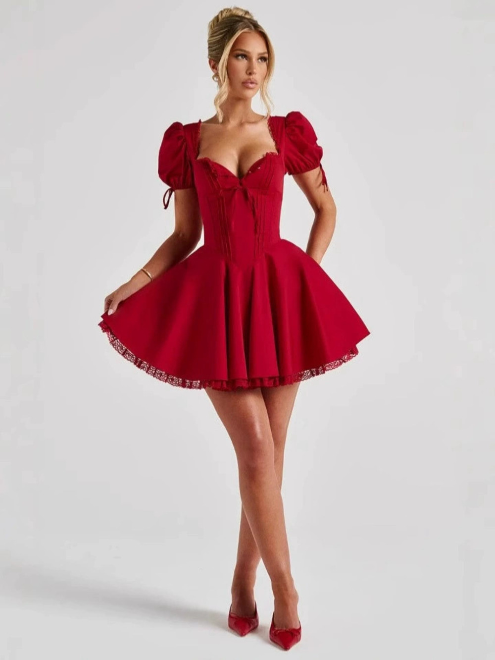 Zara Strapless Shimmer Backless Tulle Party Dress